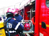 Incendiu puternic în Rahova
