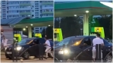 Șoferul de BMW care l-a atacat pe un șofer de Logan a fost reținut, iar partenera sa este căutată 